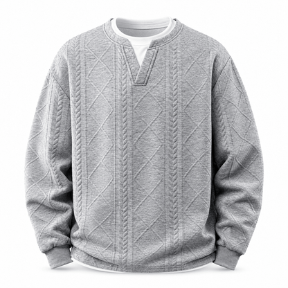 Men's Evren Geometric Layered Jacquard T-Shirt