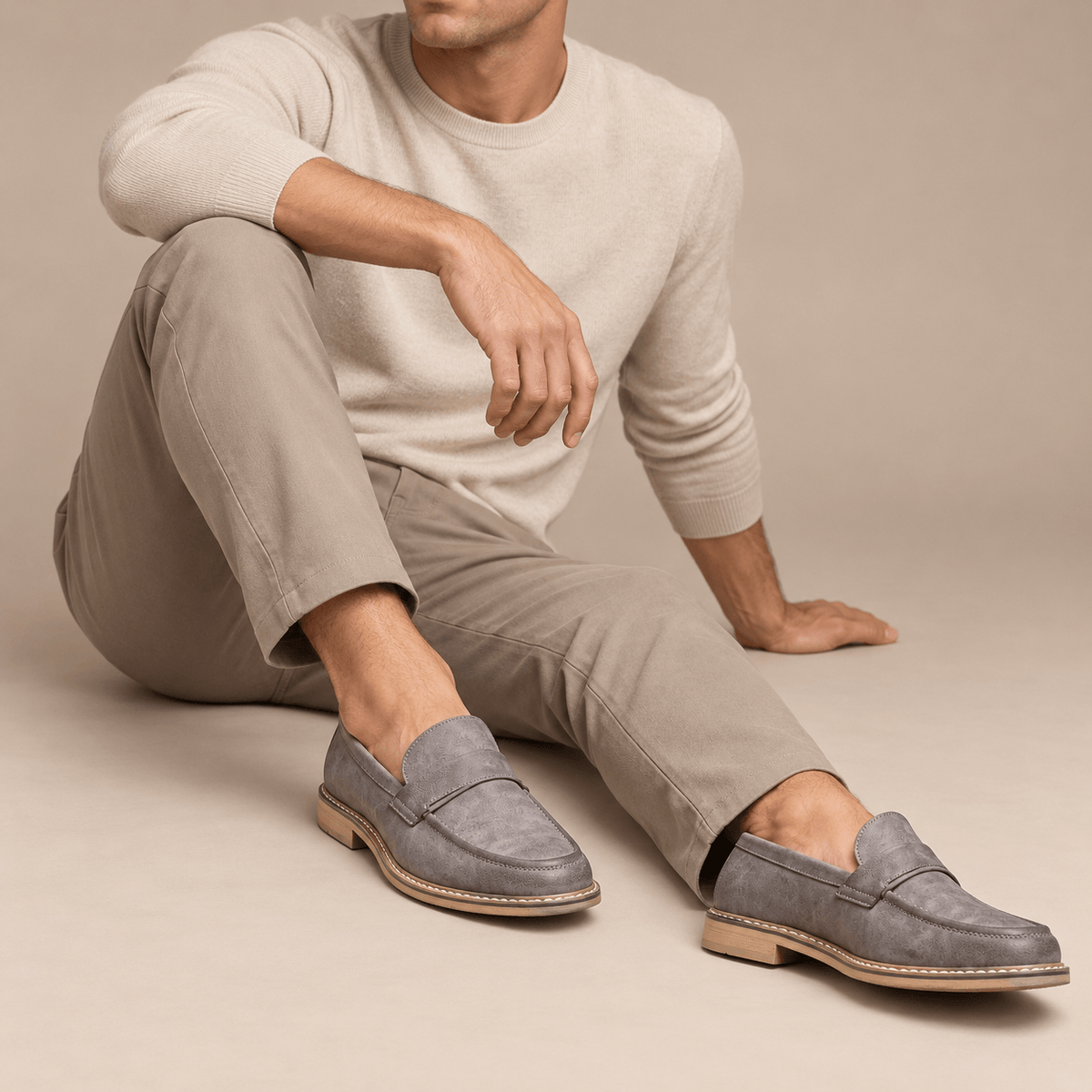 Men's Evren Leather-Look Comfort Loafers