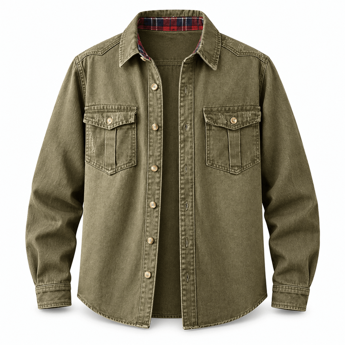 Men's Hudson Washed Denim Workwear Overshirt