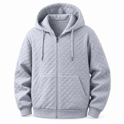 Men's Kellan Textured Grid Zip Hoodie