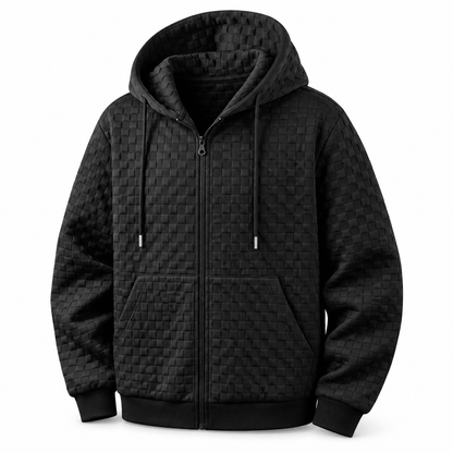 Men's Kellan Textured Grid Zip Hoodie