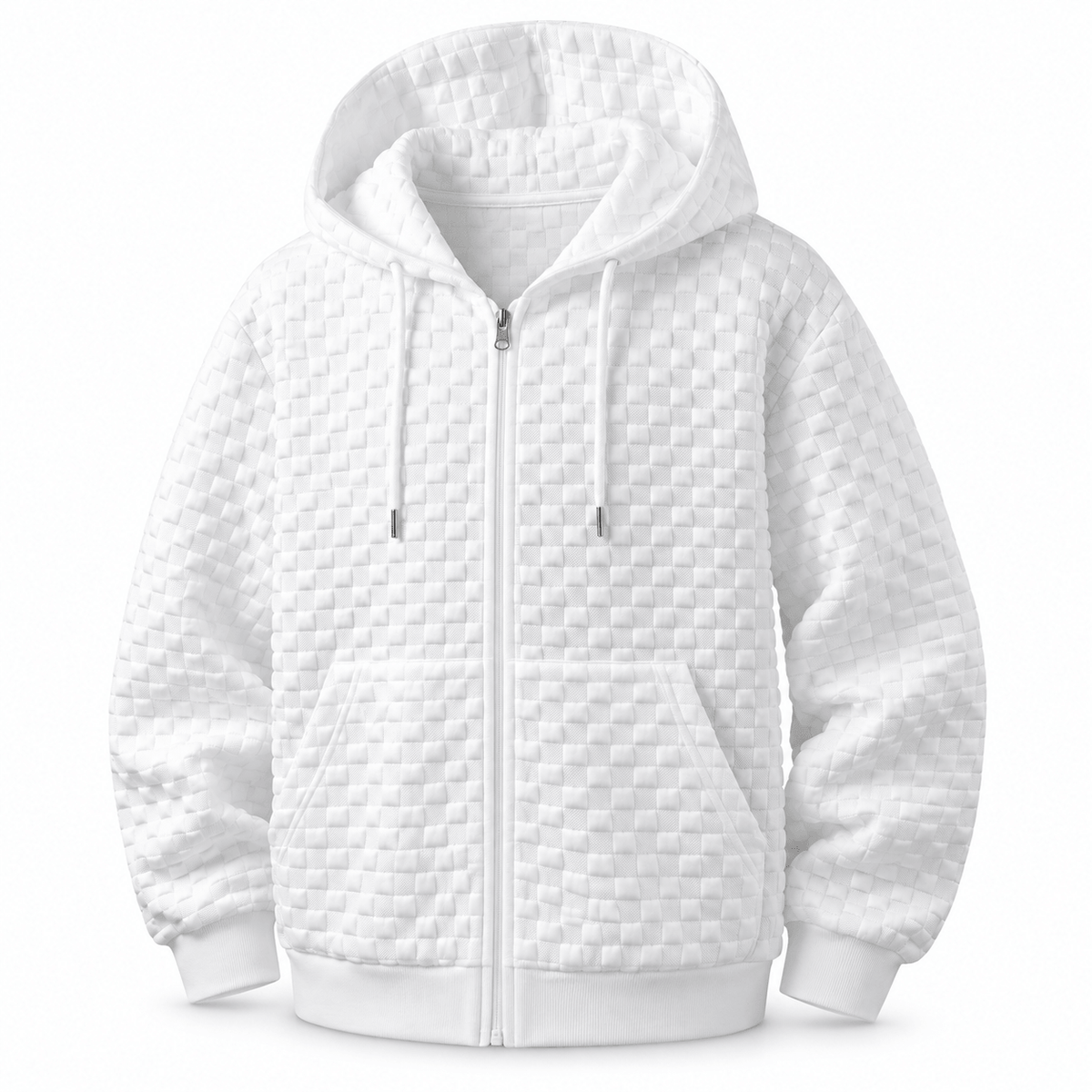 Men's Kellan Textured Grid Zip Hoodie