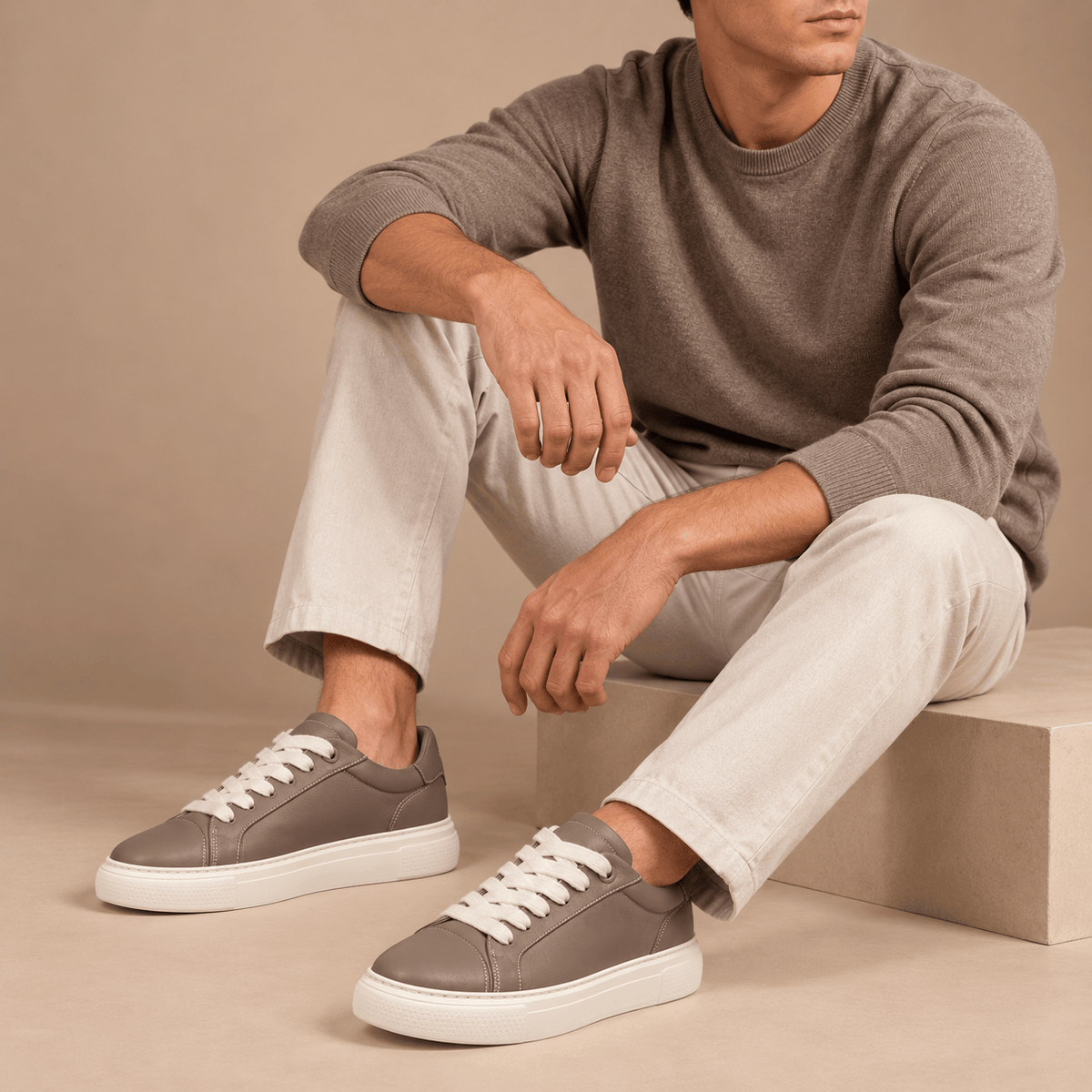 Men's Langford Chunky Leather Trainers