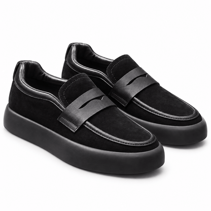 Men's Leandro Microsuede Chunky Penny Loafers