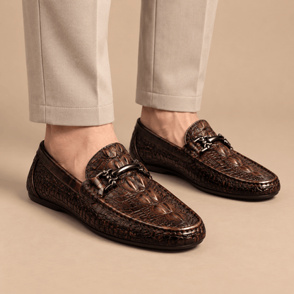 Men's Lucien Embossed Leather Bit Loafers