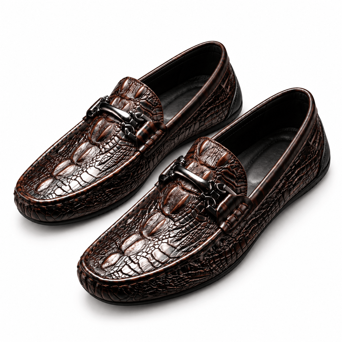 Men's Lucien Embossed Leather Bit Loafers