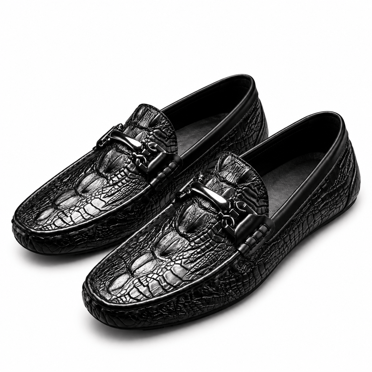 Men's Lucien Embossed Leather Bit Loafers