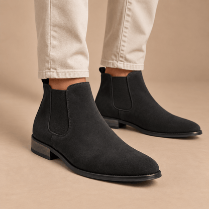 Men's Lucien Suede-Look Almond-Toe Chelsea Boots