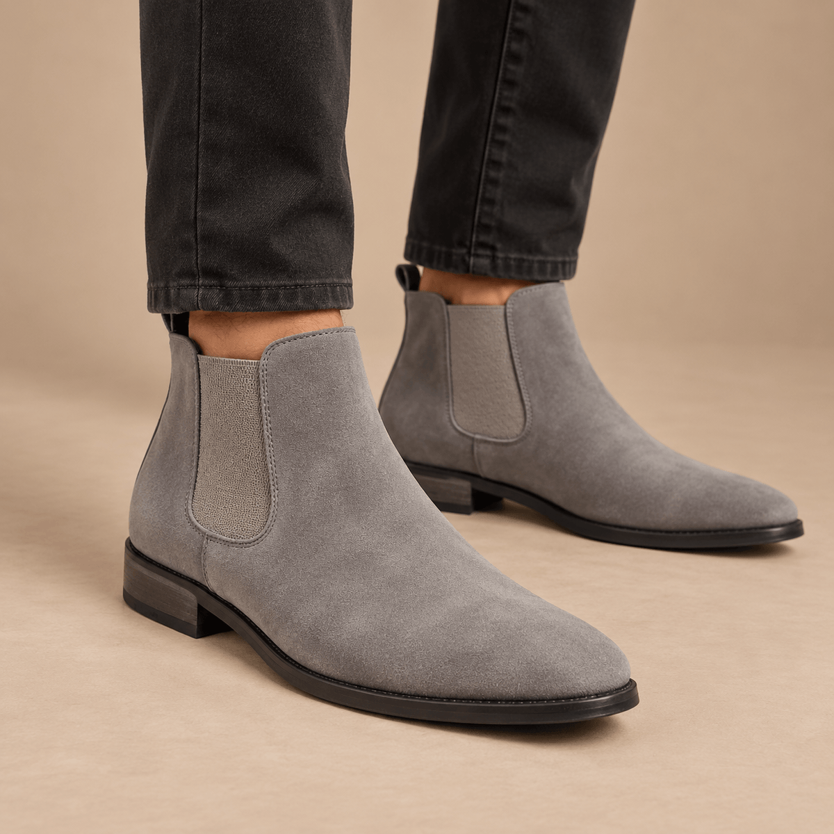 Men's Lucien Suede-Look Almond-Toe Chelsea Boots