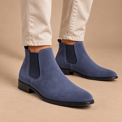 Men's Lucien Suede-Look Almond-Toe Chelsea Boots