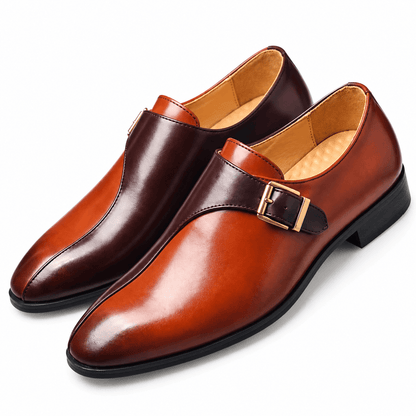 Men's Lucien Two-Tone Buckle Dress Loafers