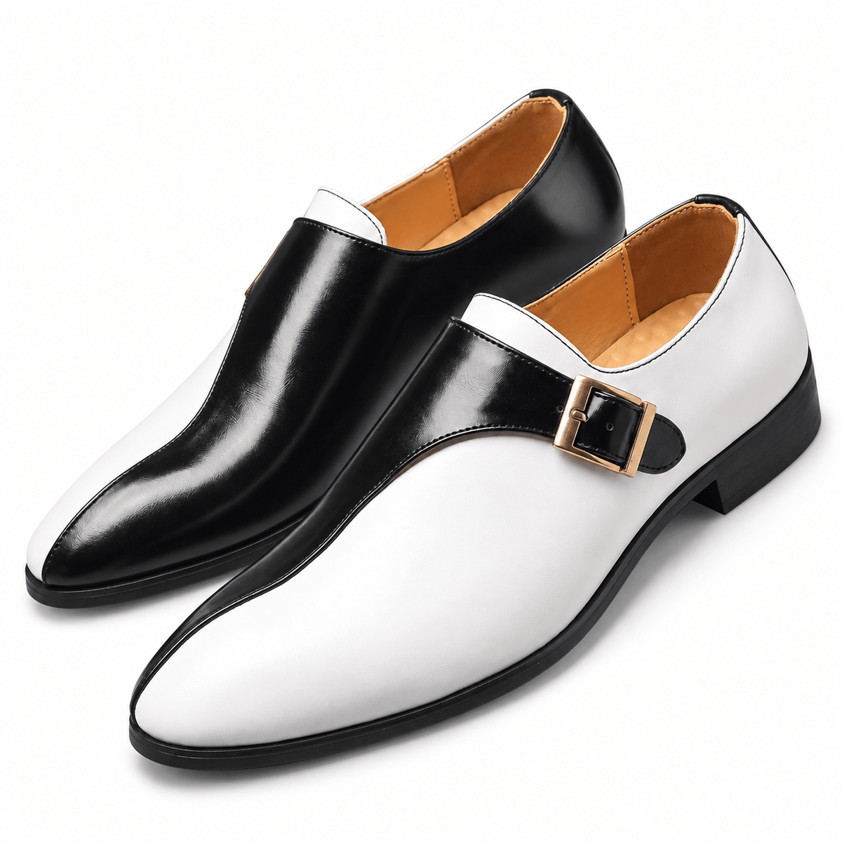 Men's Lucien Two-Tone Buckle Dress Loafers