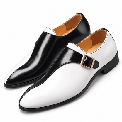 Men's Lucien Two-Tone Buckle Dress Loafers