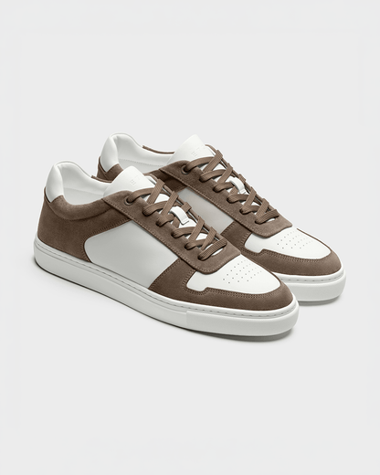Men's Lucien Two-Tone Nappa Court Trainers