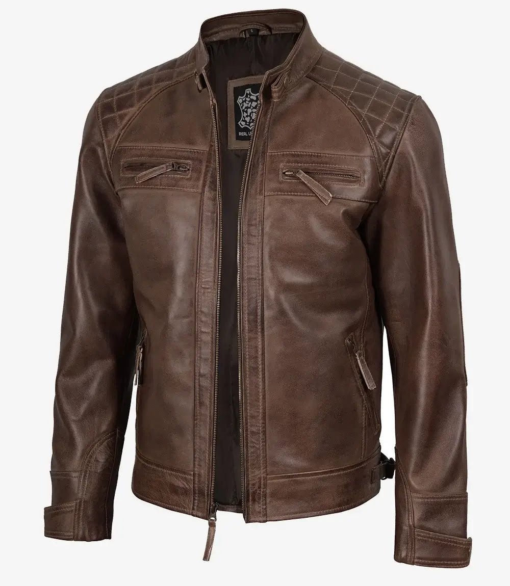 Men's Maddox Quilted Lambskin Leather Jacket