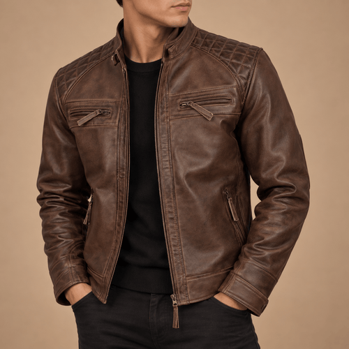 Men's Maddox Quilted Lambskin Leather Jacket