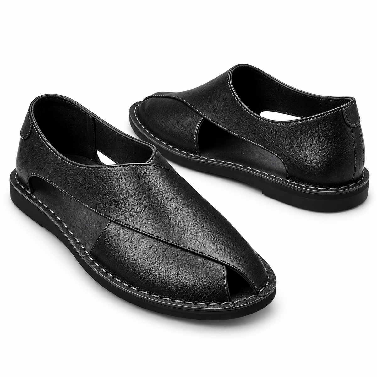 Men's Matteo Handwoven Leather Slide Mules