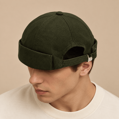 Men's Milo Embroidered Cotton Docker Cap