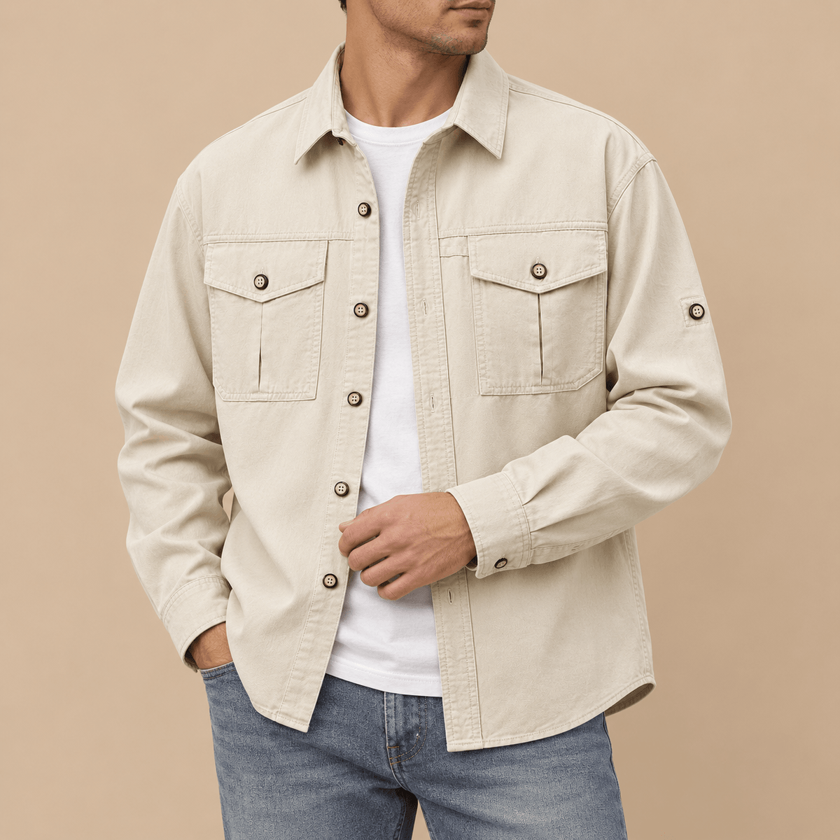 Men's Orson Cotton Utility Field Overshirt