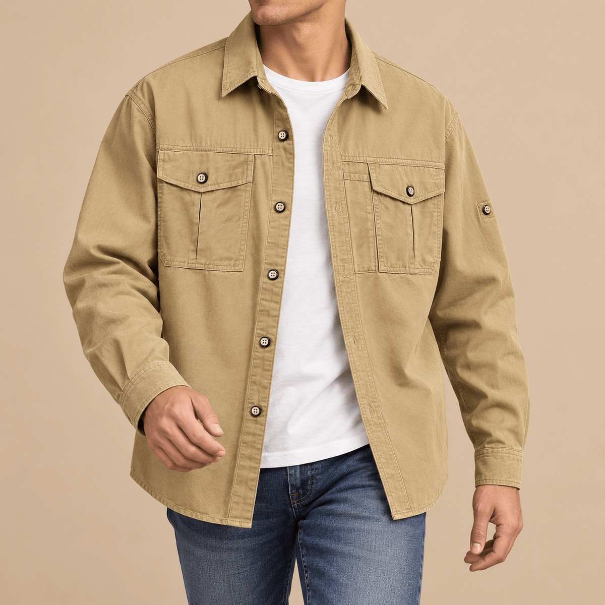 Men's Orson Cotton Utility Field Overshirt