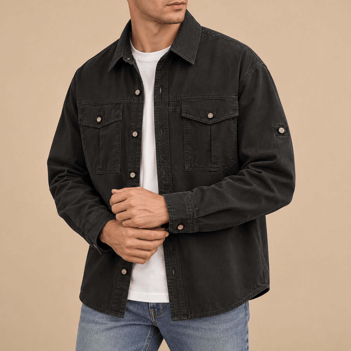Men's Orson Cotton Utility Field Overshirt
