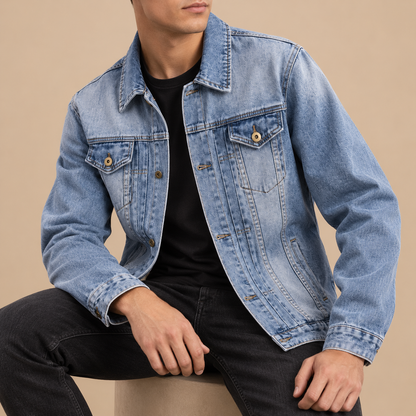 Men's Ronan Heritage Wash Denim Jacket