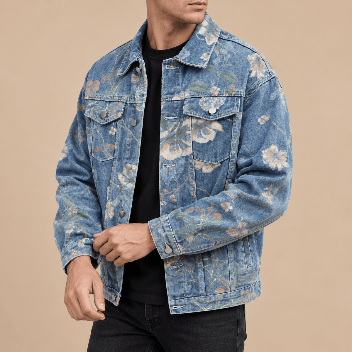 Men's Florian Botanical Vintage Denim Jacket
