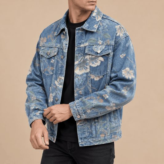 Men's Florian Botanical Vintage Denim Jacket