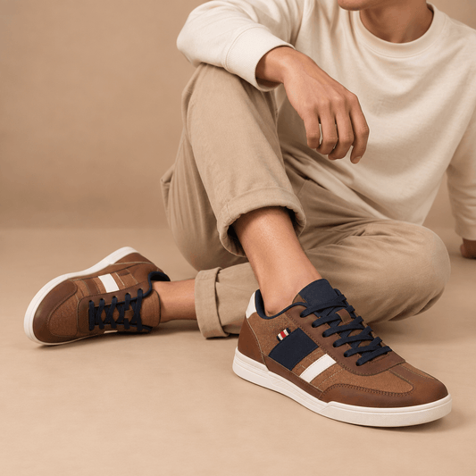 Men's Rowan Textured Panel Low-Top Trainers