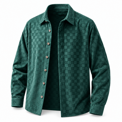 Men's Soren Tonal Suede-Style Overshirt