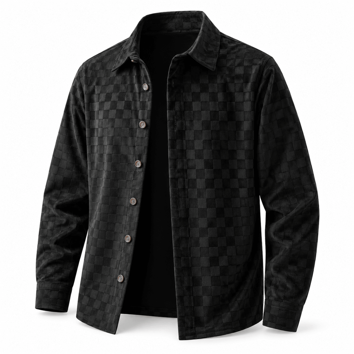 Men's Soren Tonal Suede-Style Overshirt