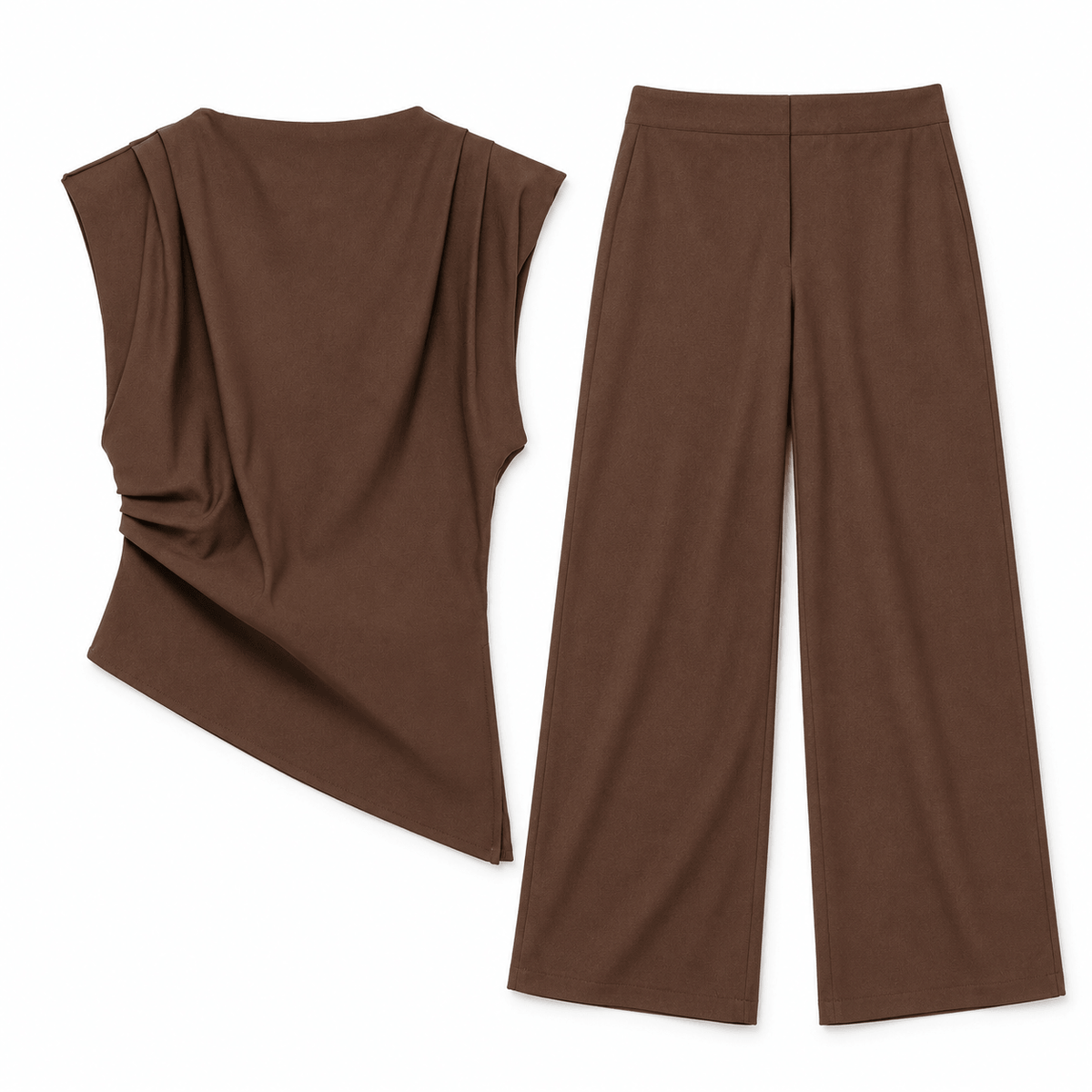 Women's Elara Sculpted Drape Sleeveless Top