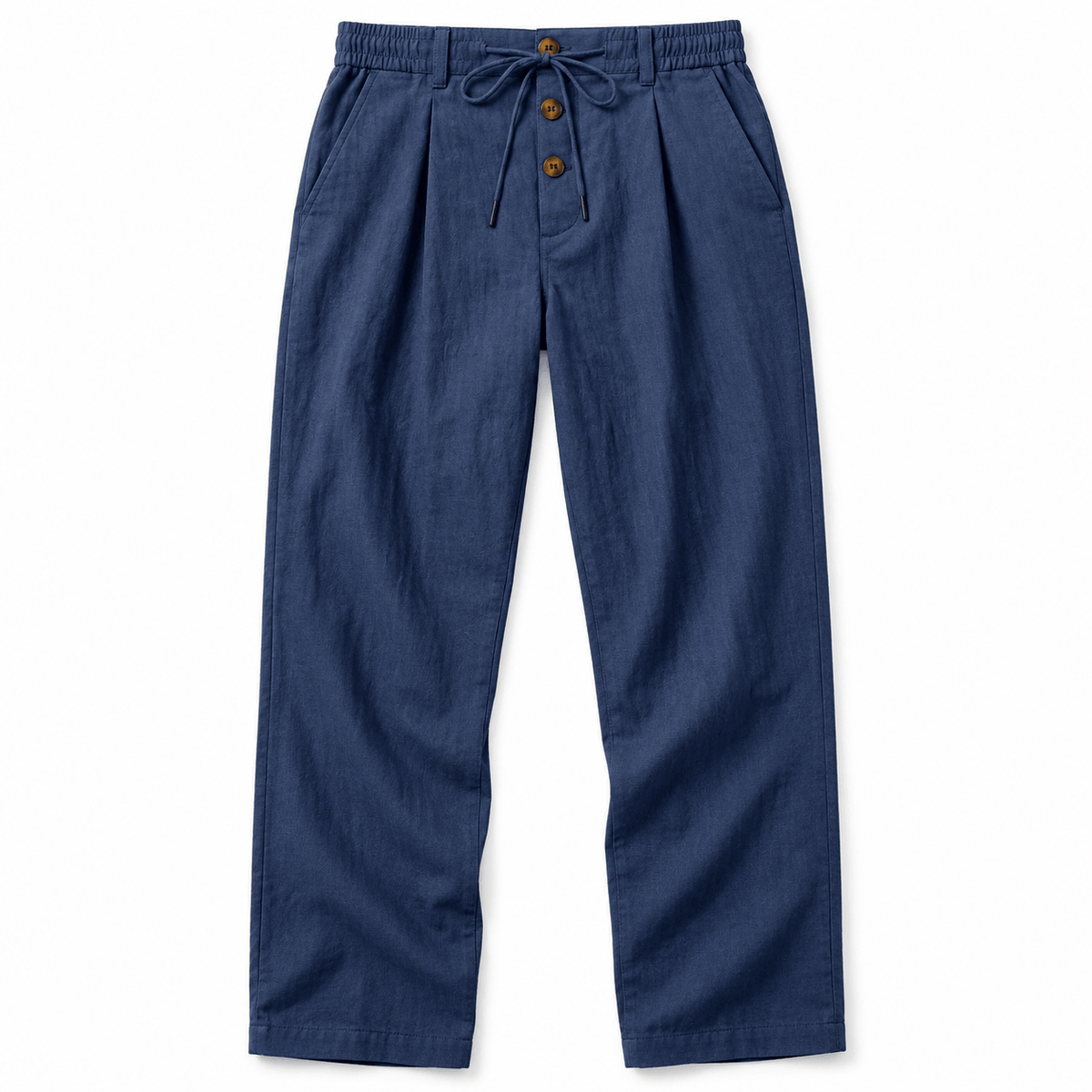 Men's Callan Relaxed Cotton-Linen Drawstring Trousers