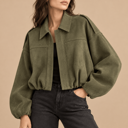 Women's Elara Suede-Style Balloon Jacket