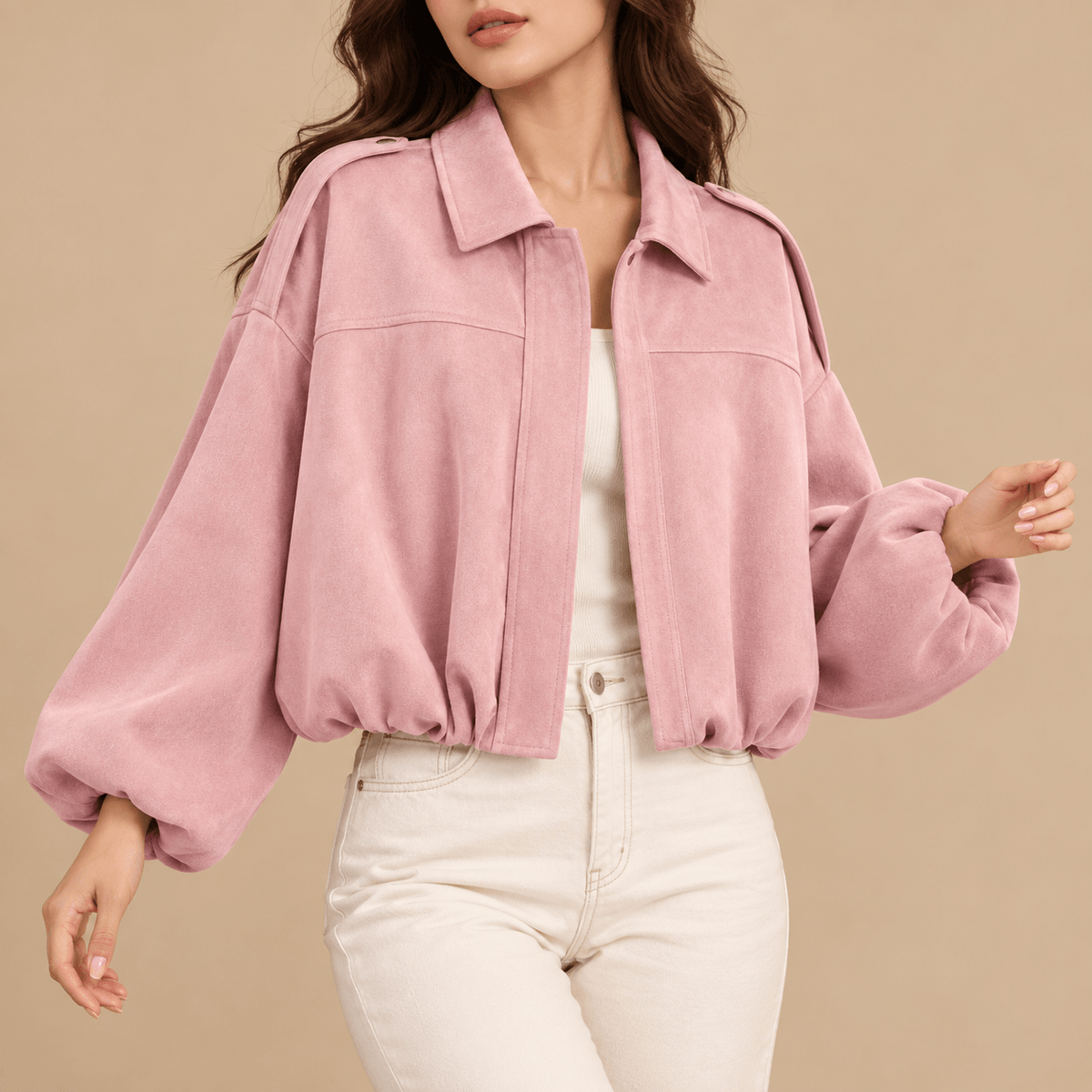 Women's Elara Suede-Style Balloon Jacket