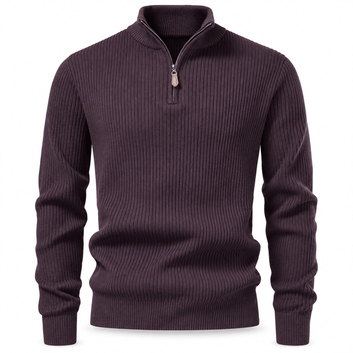 Men's Aldric Ribbed Quarter-Zip Knit Sweater
