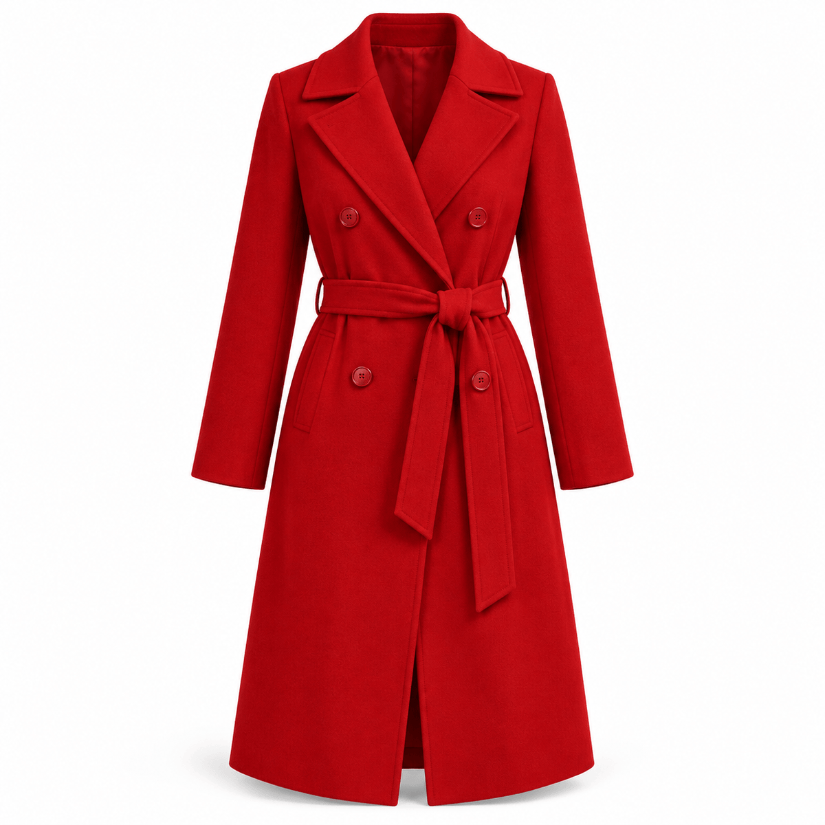Women's Vivienne Belted Double-Breasted Longline Coat