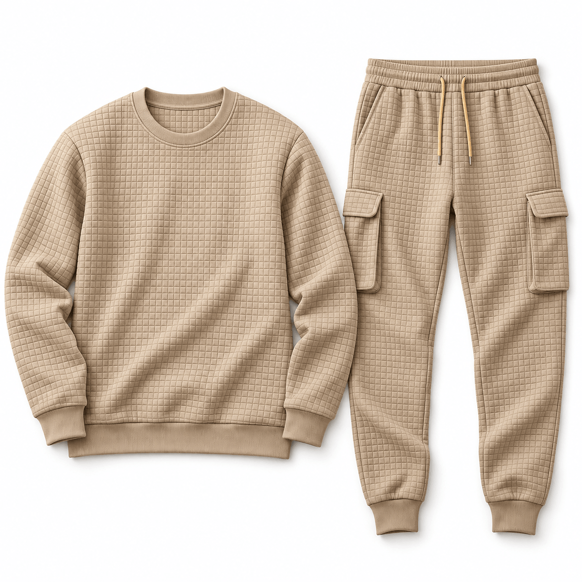 Men's Ronan Textured Grid Lounge Set