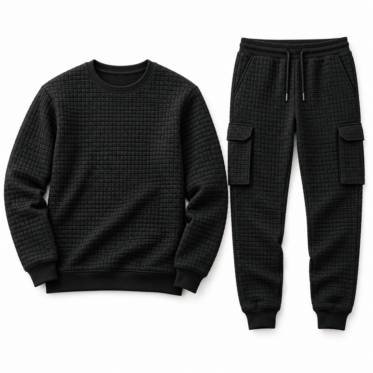 Men's Ronan Textured Grid Lounge Set