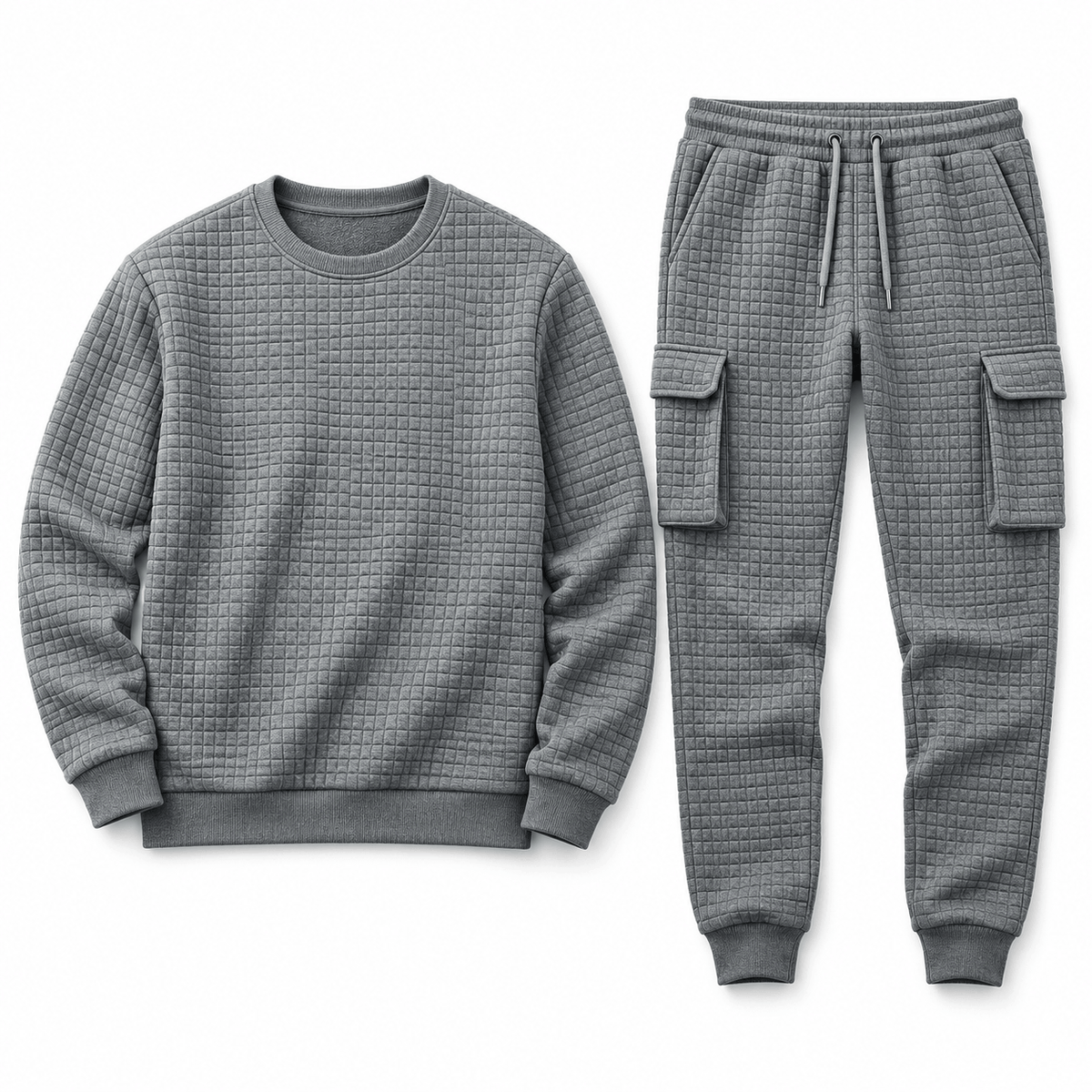 Men's Ronan Textured Grid Lounge Set