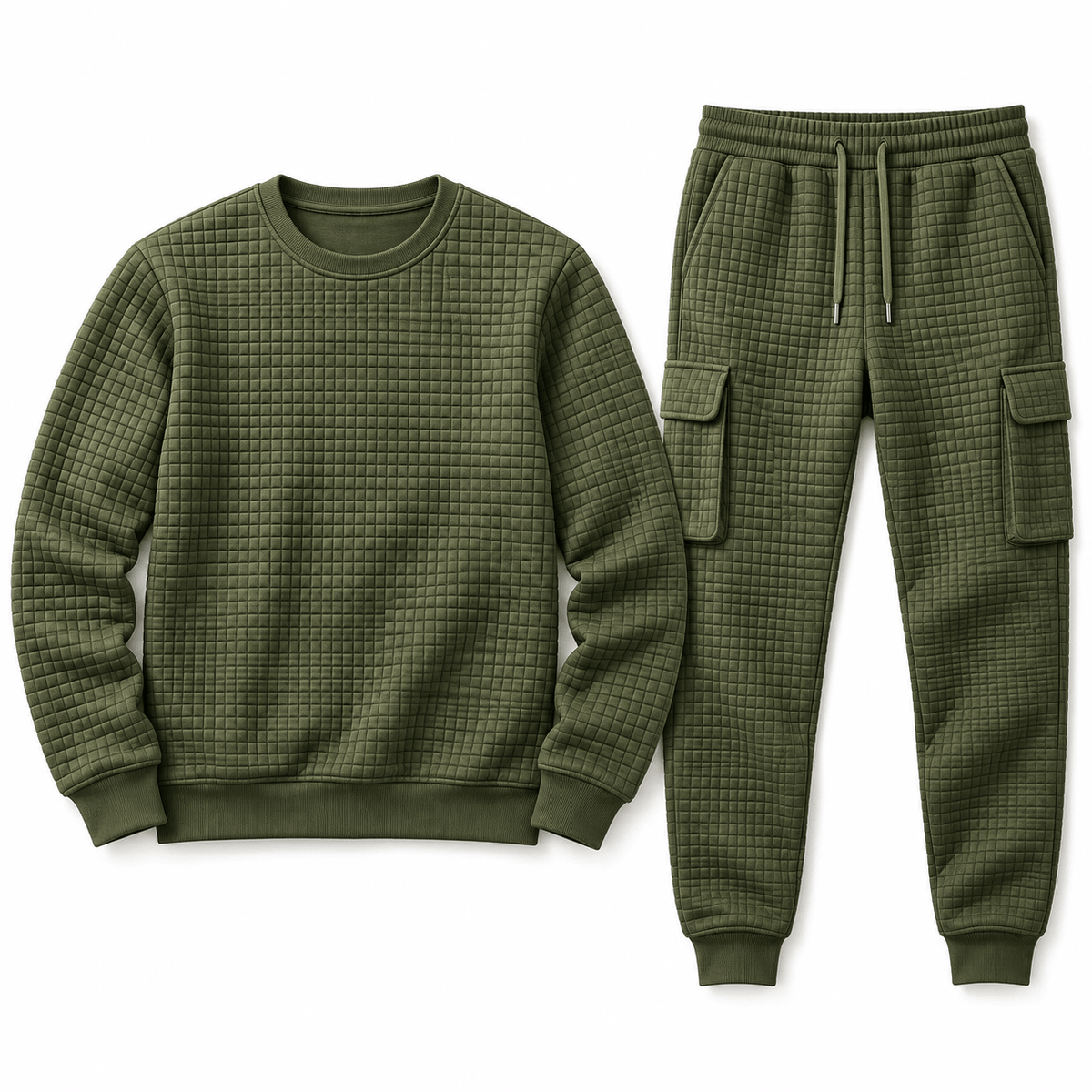 Men's Ronan Textured Grid Lounge Set