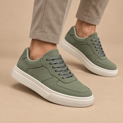 Men's Rowan Suede-Style Platform Court Trainers