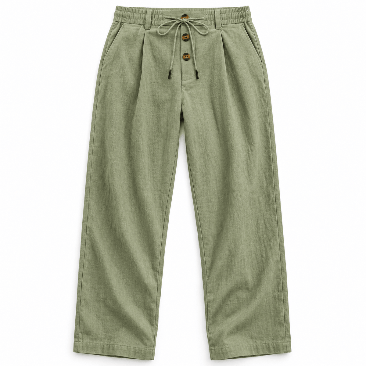Men's Callan Relaxed Cotton-Linen Drawstring Trousers