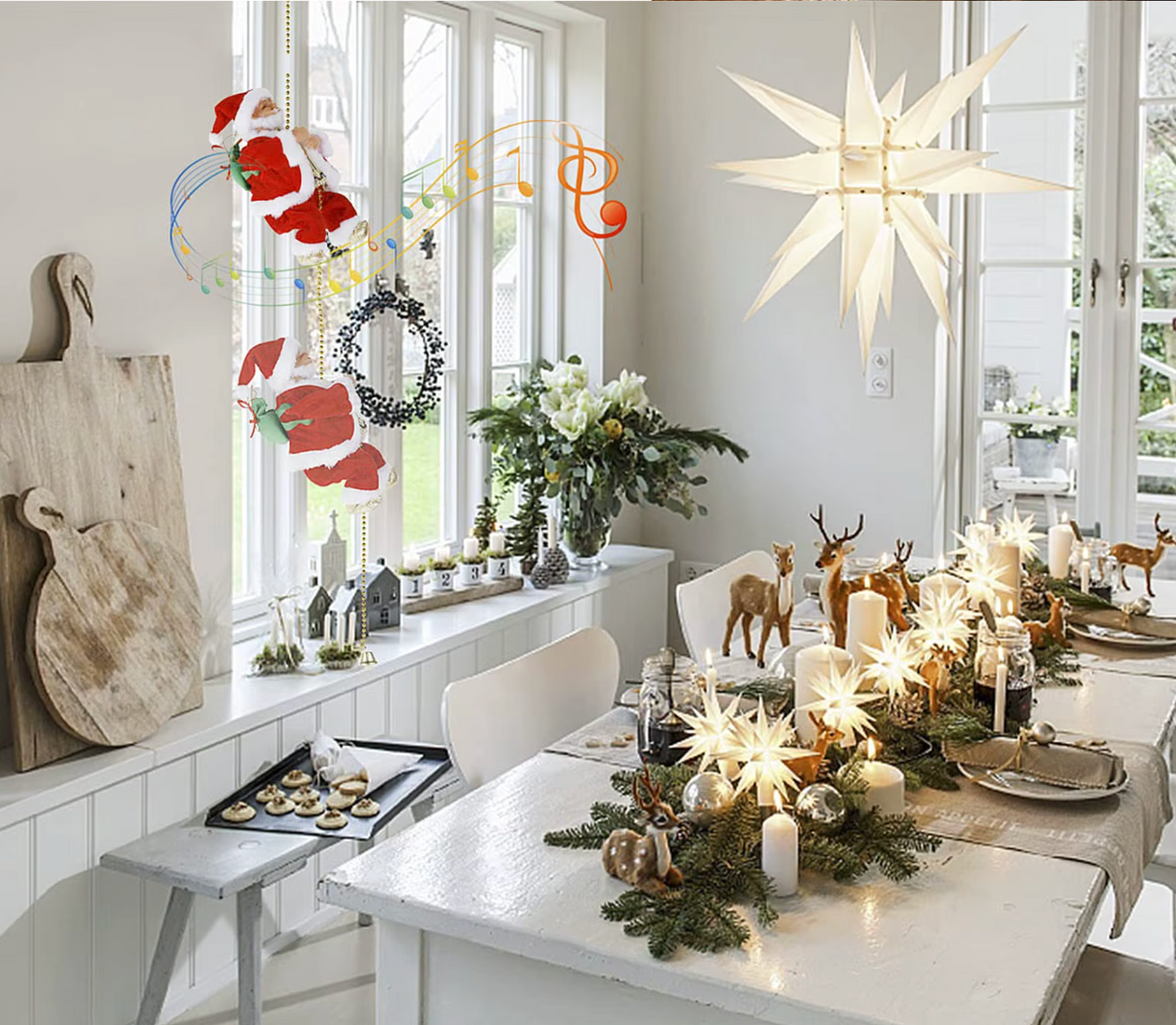 Climbing Santa Christmas Ornament