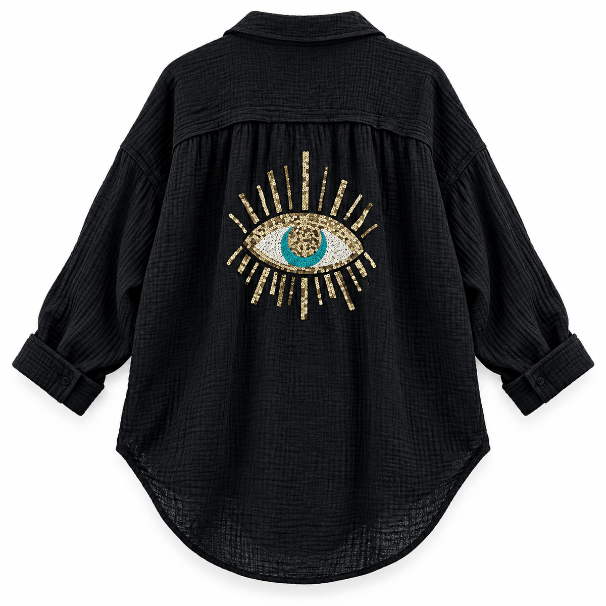 Women's Seraphine Embellished Eye Beach Cover-Up Shirt