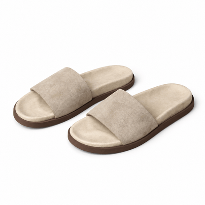 Men's Soren Minimalist Suede-Look Slides