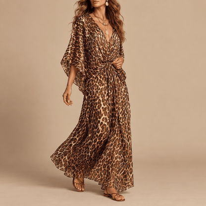 Women's Sienna Wildcat Draped-Waist Maxi Dress