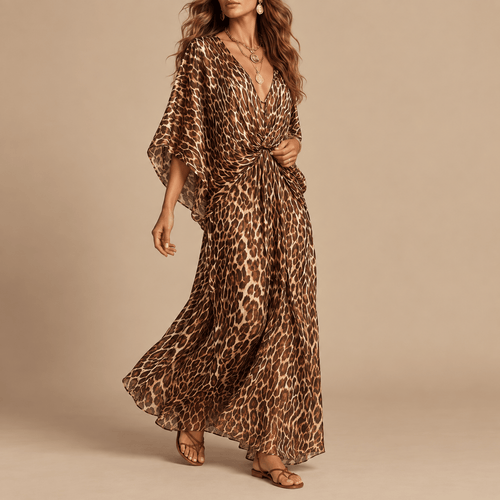 Women's Sienna Wildcat Draped-Waist Maxi Dress