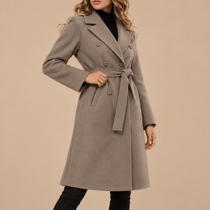 Women's Vivienne Belted Double-Breasted Longline Coat