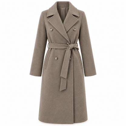 Women's Vivienne Belted Double-Breasted Longline Coat